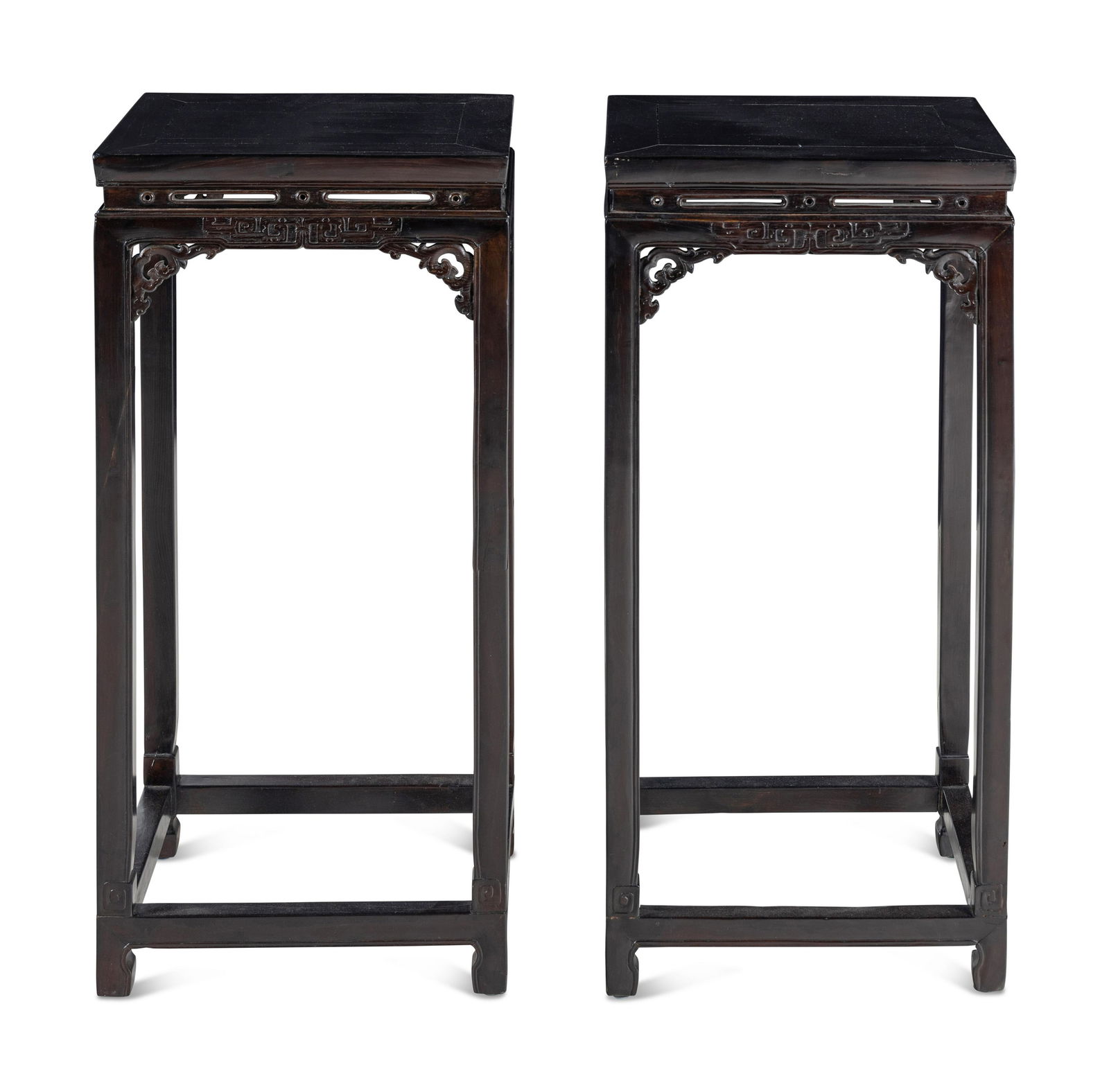 A Pair of Chinese Hardwood Pedestal Tables (1 of 3)