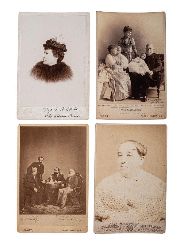 Cabinet cards featuring 19th-century writers, businessmen, and other notable personalities.: Cabinet cards featuring 19th-century writers, businessmen, and other notable personalities. Vignetted bust portrait of Thomas Edison (1847-1931). New York: Falk, n.d. (heavy spotting and discoloration