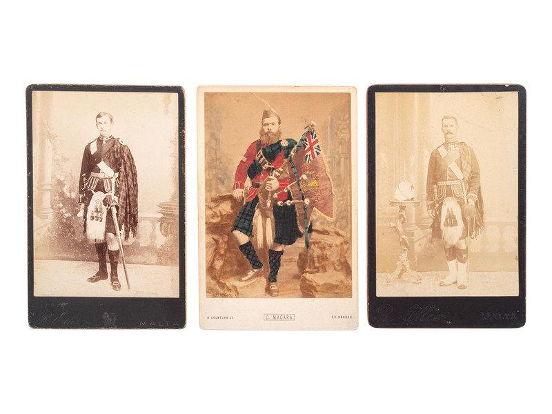 [EARLY PHOTOGRAPHY] -- [SCOTLAND]. A group of 16 portraits of Scottish soldiers and civilians.: [EARLY PHOTOGRAPHY] -- [SCOTLAND]. A group of 16 portraits of Scottish soldiers and civilians. A group of 16 portraits of Scottish soldiers and civilians in traditional garb, ca late 19th-early 20th c