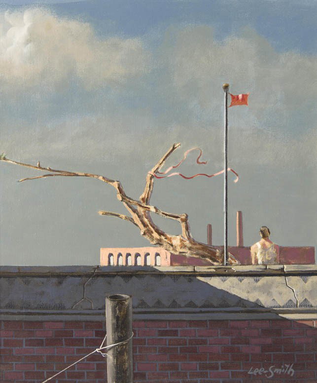 Hughie Lee-Smith, (American, 1915-1999), Meditation: Hughie Lee-Smith (American, 1915-1999) Meditation oil on canvas signed Lee-Smith (lower right) 24 x 20 inches.