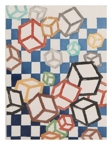 Mel Bochner, (American, b. 1940), Floating World,: Mel Bochner (American, b. 1940) Floating World, 1990 (a group of five works) woodcut edition 26/40 13 1/4 x 18 1/2 inches each. Property from the Collection of Irwin Mortgage Corporation, Fishers, I