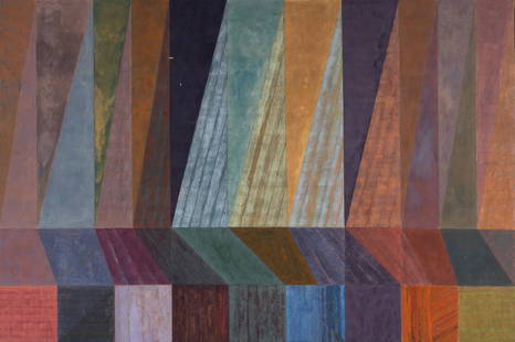 Joyce Kozloff (American, b. 1942) Untitled (Abstract Color Palette): Joyce Kozloff (American, b. 1942) Untitled (Abstract Color Palette) oil on canvas 72 x 108 inches. Property from a Private Art Collection