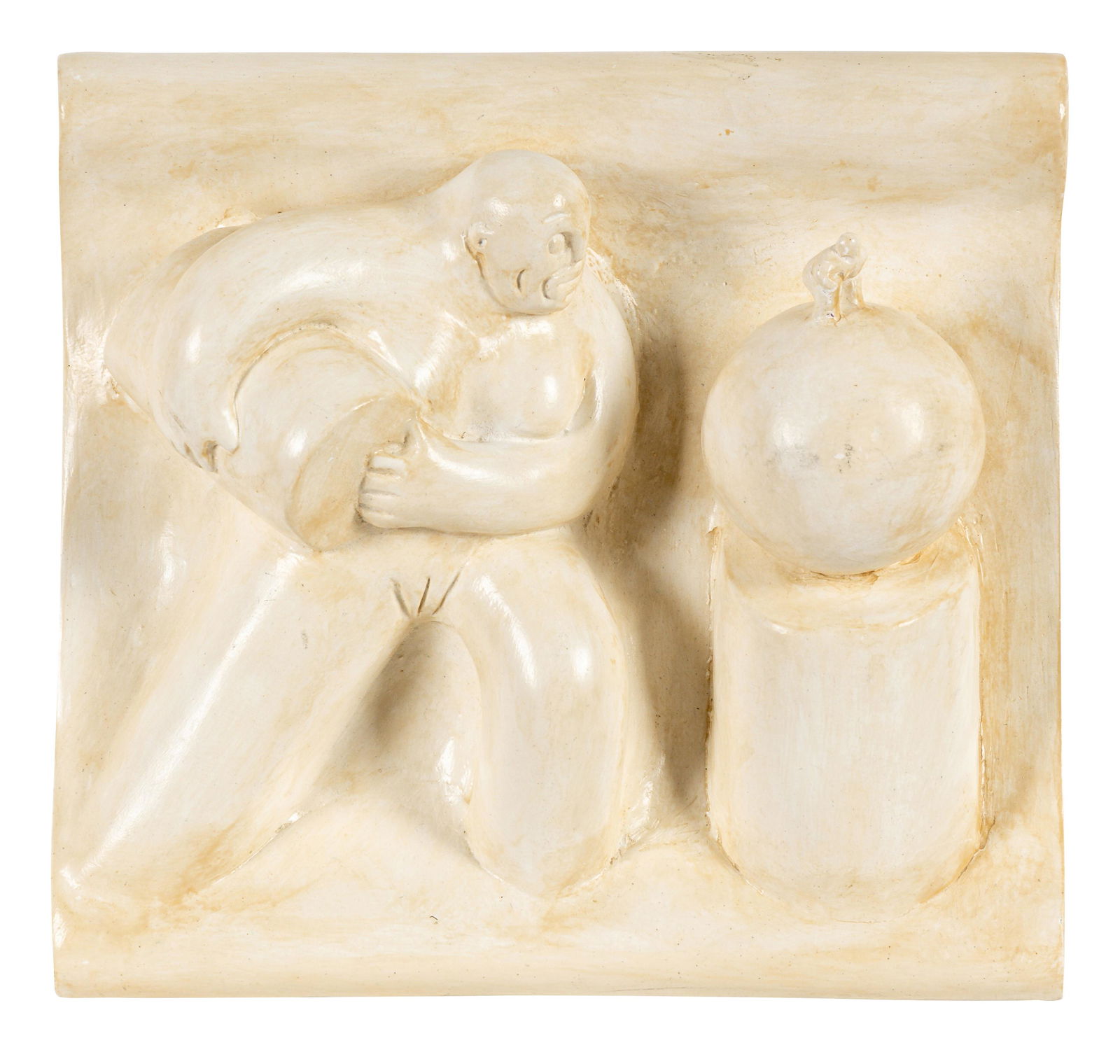 Tom Otterness (American, b. 1952) Enlightened Workers, 1983: Tom Otterness (American, b. 1952) Enlightened Workers, 1983 cast Hydrocal with natural finish numbered 41/50 10 1/2 x 11 inches. Property from the Collection of Edith S. Peiser, Boca Raton, FL Publish