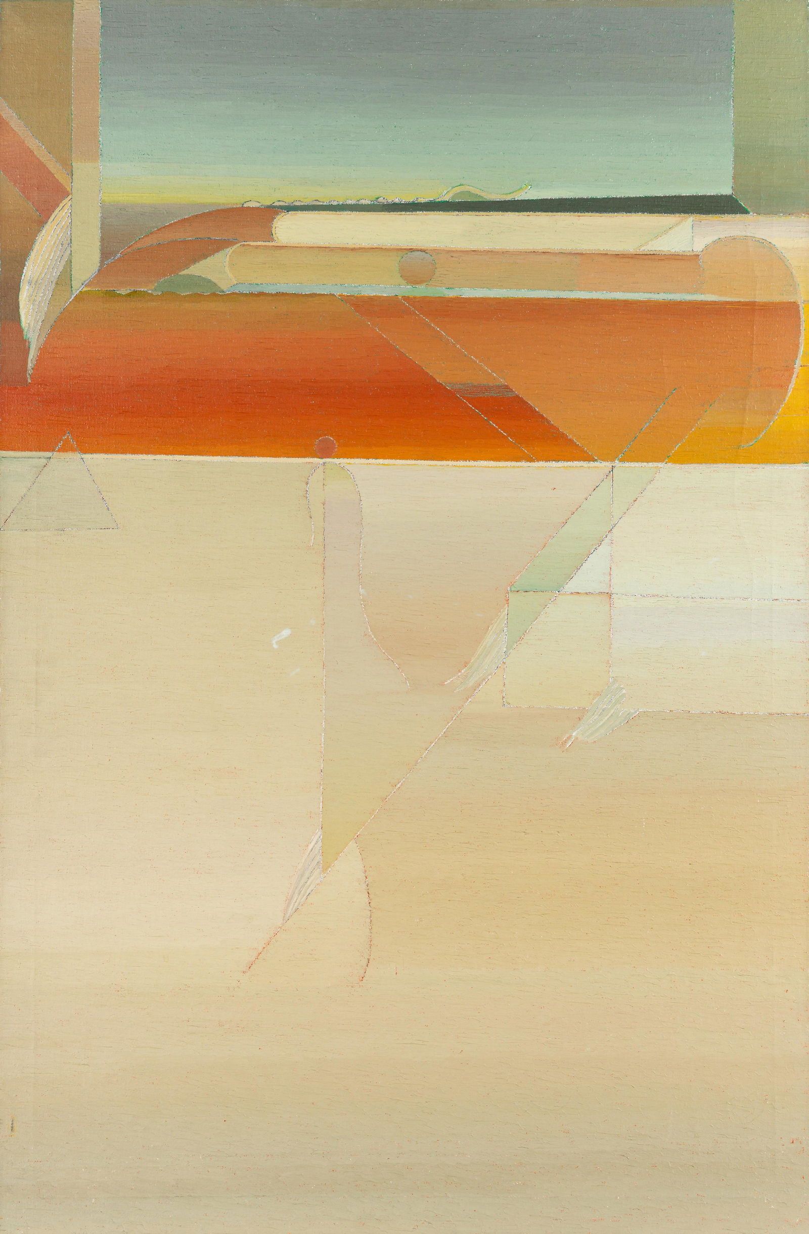 Miyoko Ito (American, 1918-1983) E.E. 179 (the ken), 1976: Miyoko Ito (American, 1918-1983) E.E. 179 (the ken), 1976 oil on canvas signed ITO and titled (verso) 46 x 34 inches. Property from a Corporate Art Collection Provenance: Phyllis Kind Gallery, New Yor