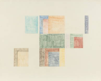 David Novros (American, b. 1941) Untitled, 1969: David Novros (American, b. 1941) Untitled, 1969 colored pencil and graphite on treated paper 22 1/2 x 28 inches. Property from the Collections of Webster University, Sold to Benefit the Student Experi