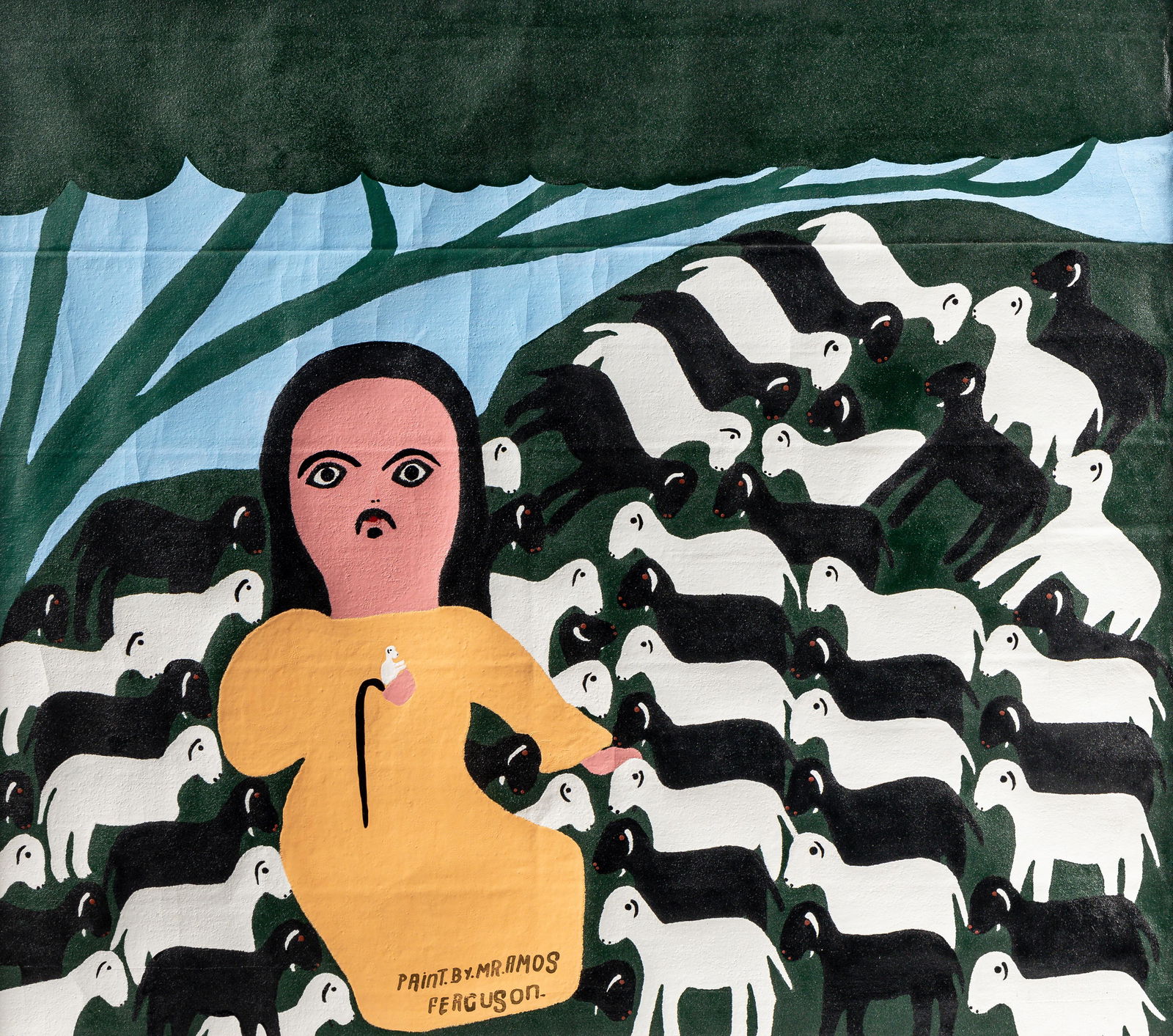 Amos Ferguson (Bahamaian, 1920-2009)  Untitled (Shepherd and Flock) (1 of 7)
