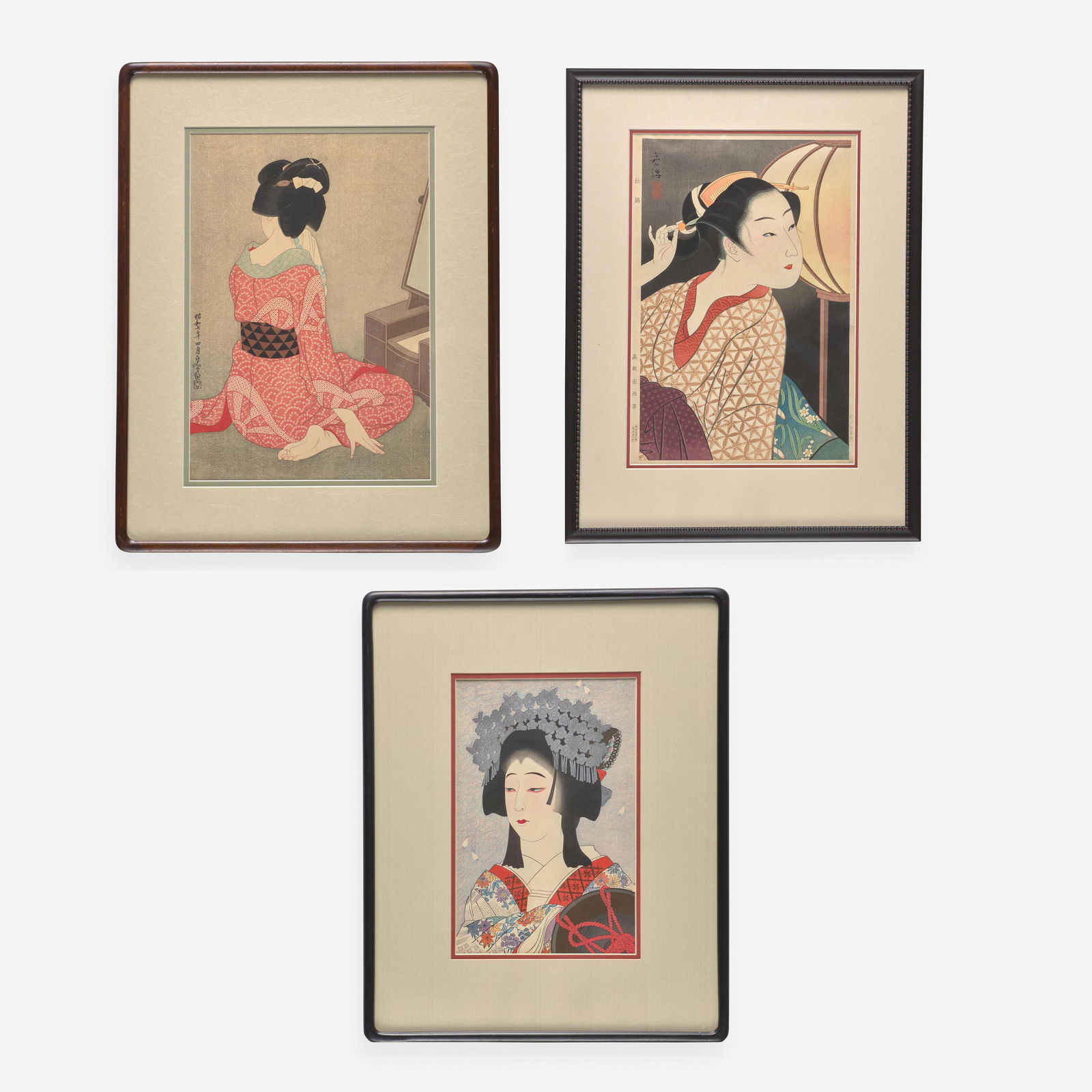 Hirano Hakuho (1879-1957),Takane Koko (Koji) (1902-1979), Tachibana Sayume (b.1892-d.1970) 日 (1 of 5)