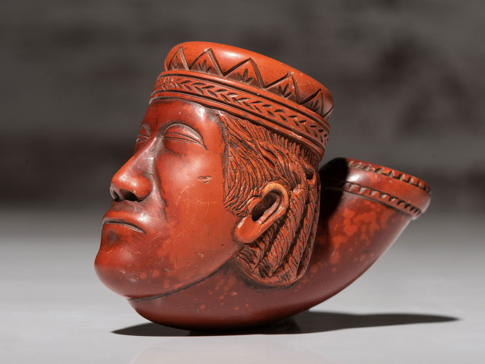 Great Lakes Catlinite Portrait Pipe Bowl (1 of 5)