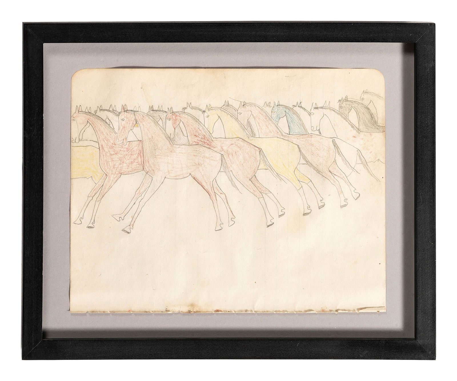 Black Horse (Northern Cheyenne, 19th century)  Ledger Drawing (1 of 3)
