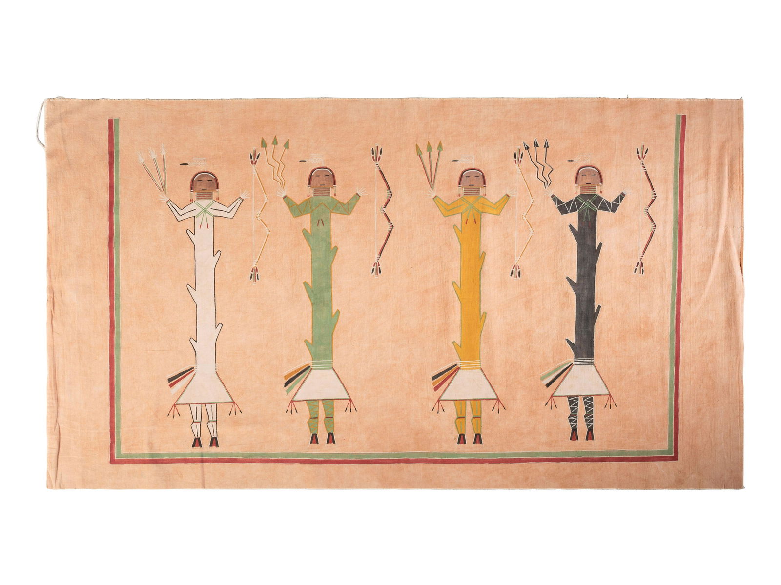 Bruce Hathale, Attributed (Diné, b. 1956) Memory Aid, Holy People with Cornstalk Bodies (1 of 1)