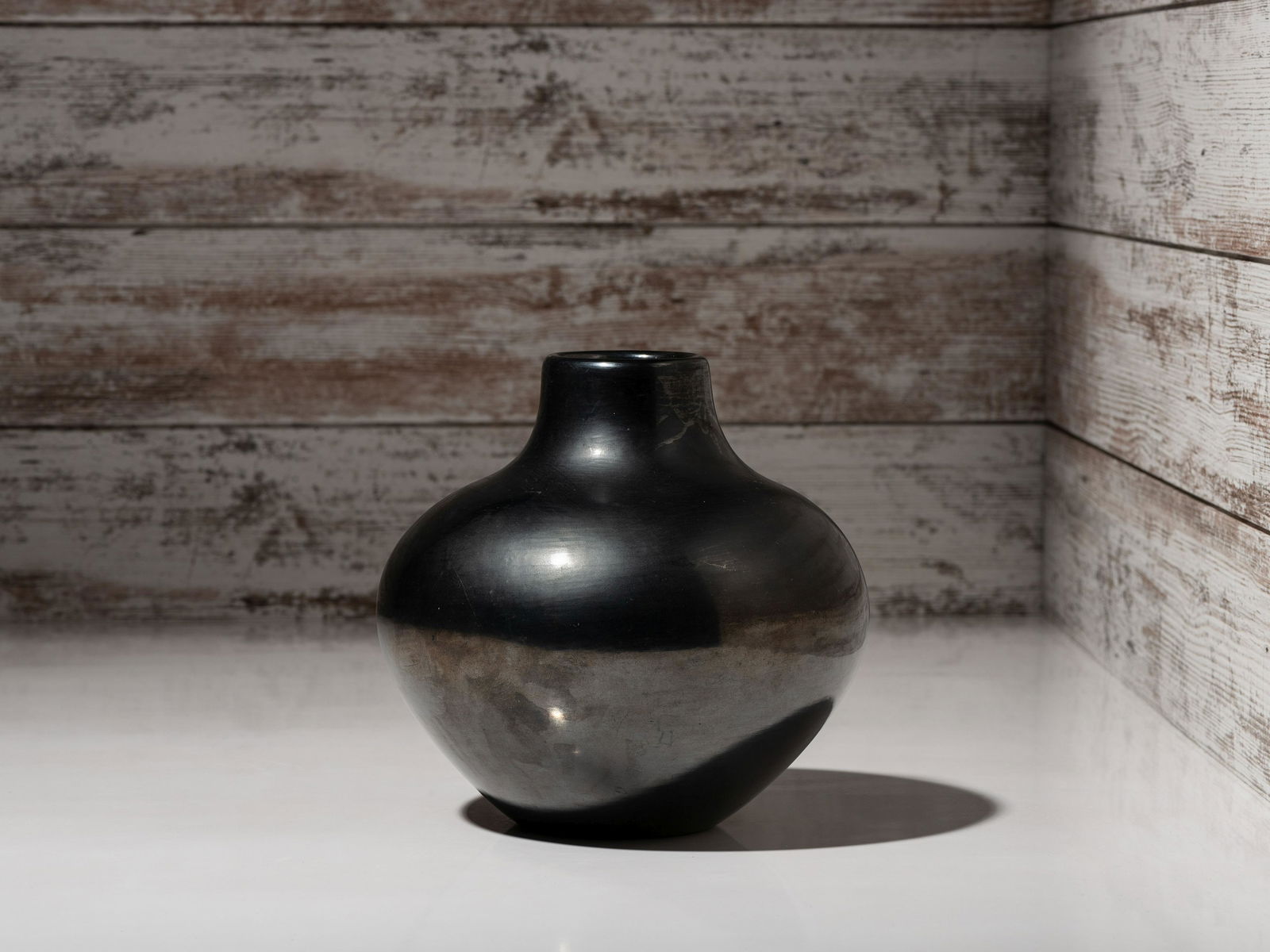 Maria Martinez and Popovi Da (San Ildefonso, 1887-1980 / 1923-1971) Blackware Pottery Jar, with (1 of 6)