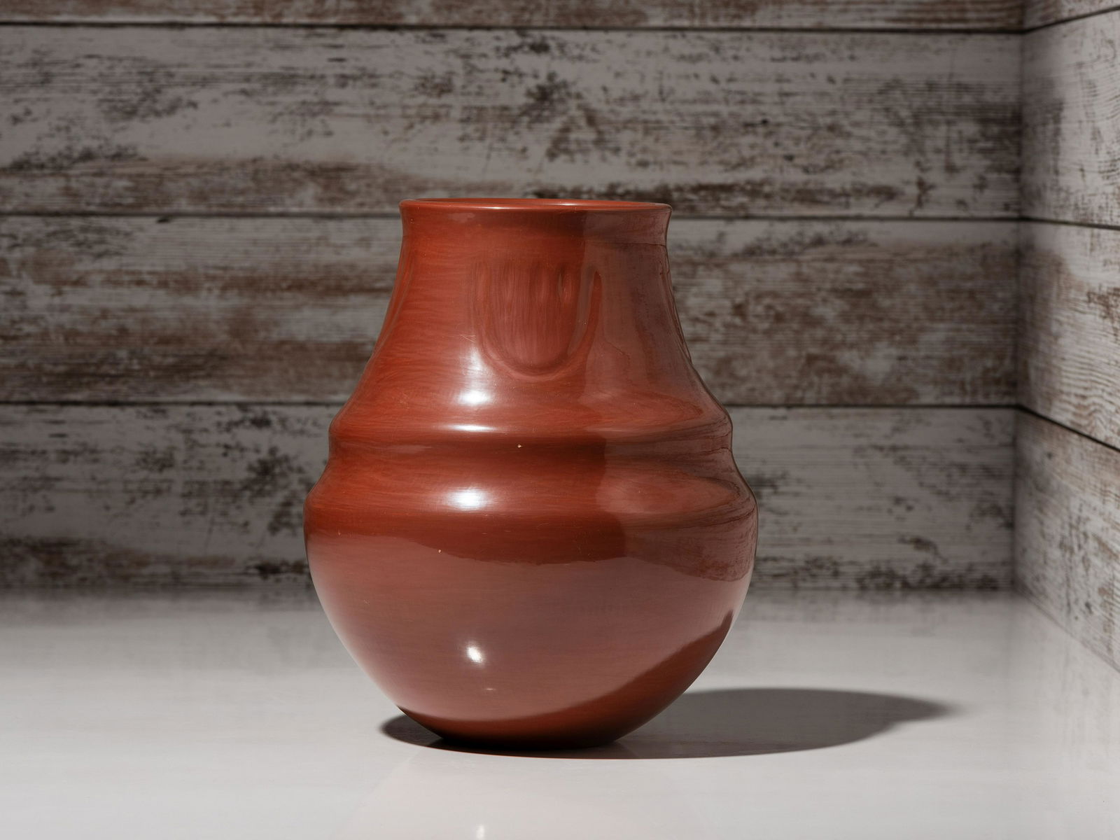 Lu Ann Tafoya (Santa Clara, b. 1938) Redware Pottery Jar (1 of 5)