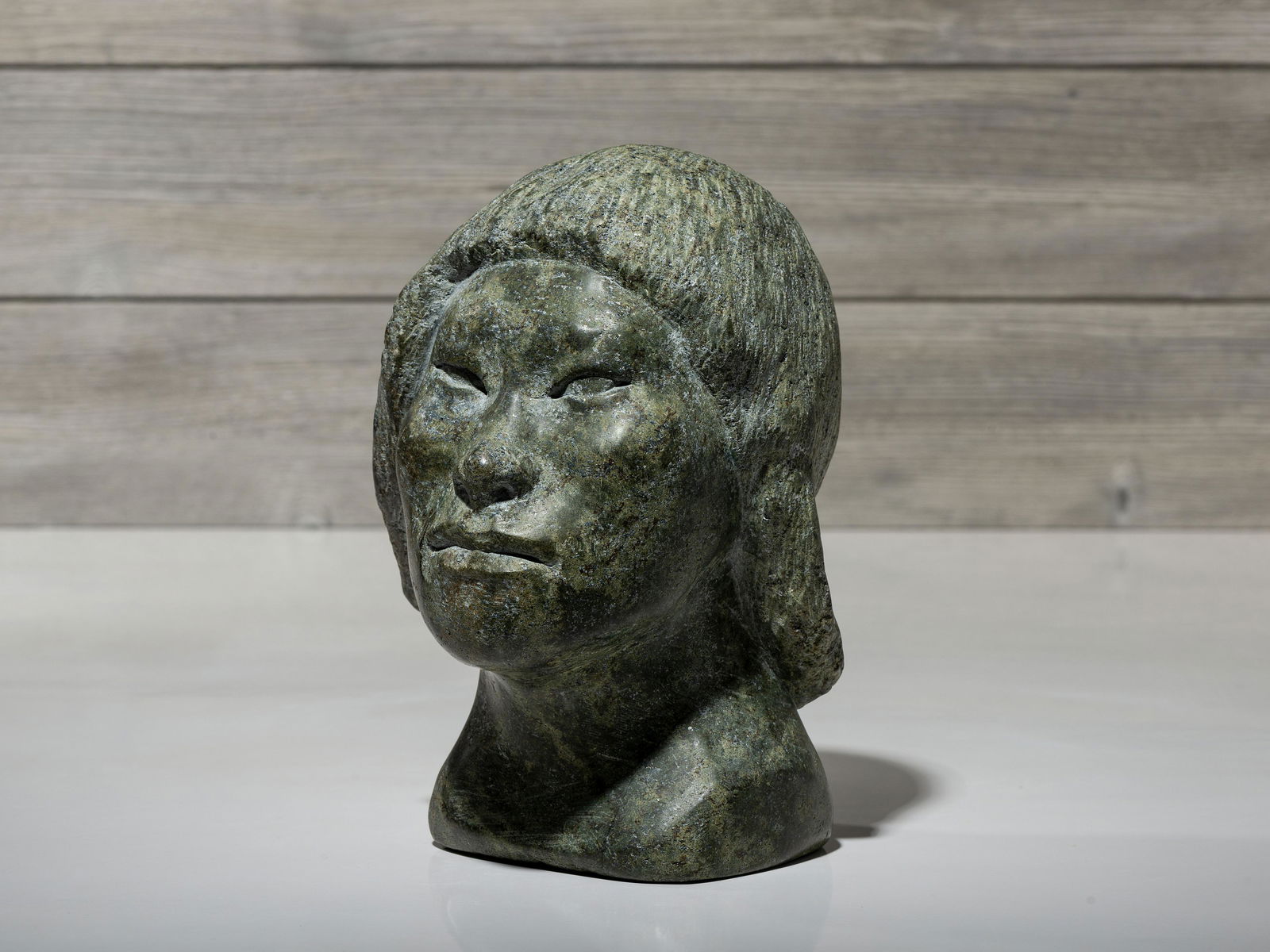 Henry Evaluardjuk (Frobisher Bay / Iqaluit, 1923-2007) untitled, stone bust (1 of 6)