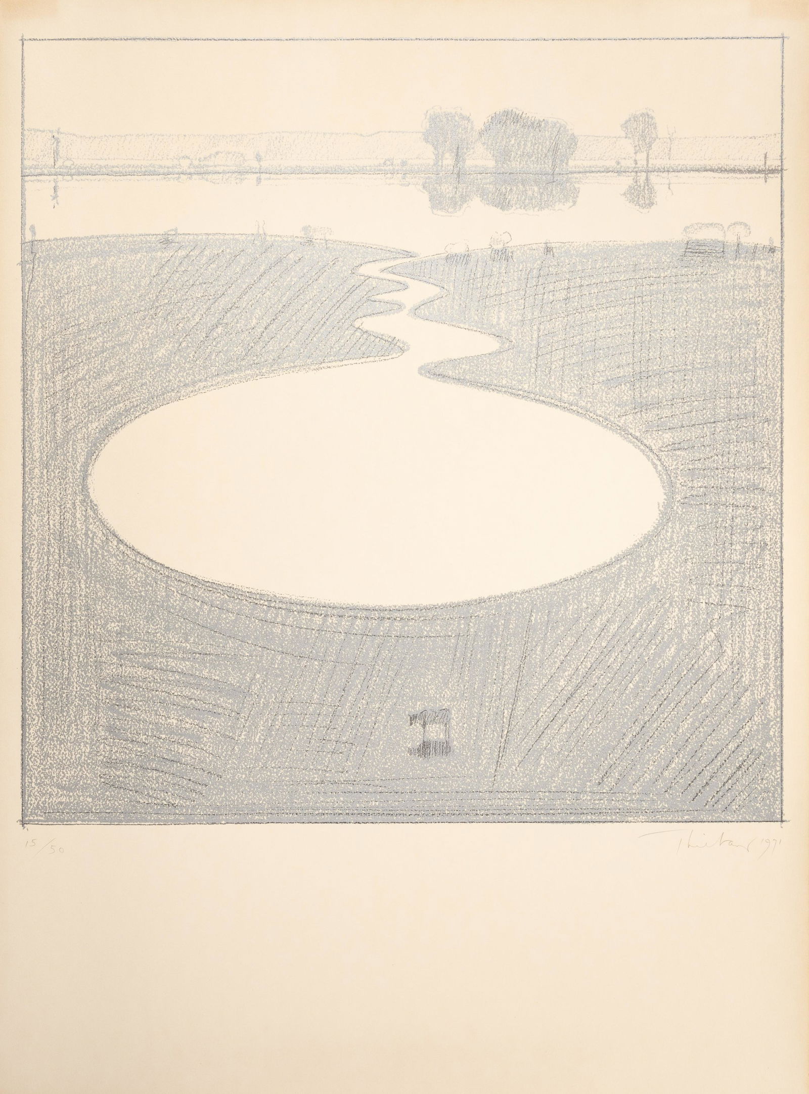 Wayne Thiebaud (American, 1920-2021) Silver Landscape (from Seven Still Lifes and a Silver (1 of 5)