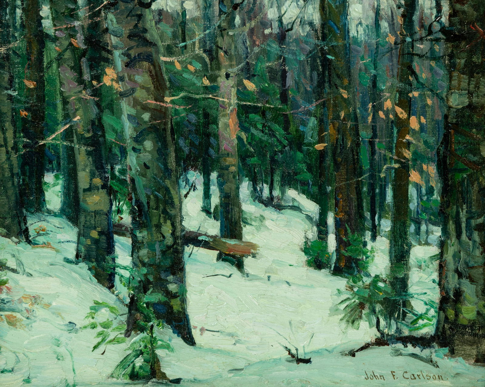 John Carlson (Swedish/American, 1875-1945) Wintry Forest, circa 1920 (1 of 5)