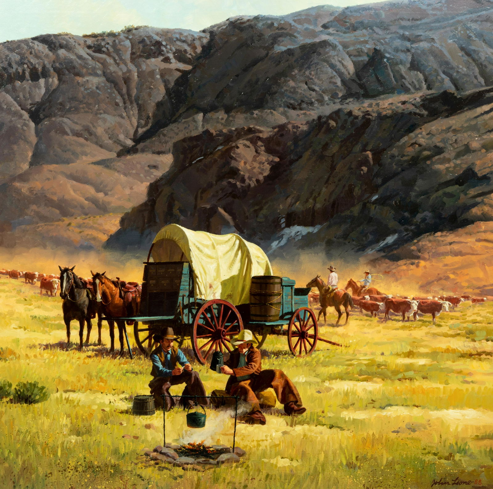 John Leone (American, 1929-2011) Coffee Break, 1988 (1 of 5)