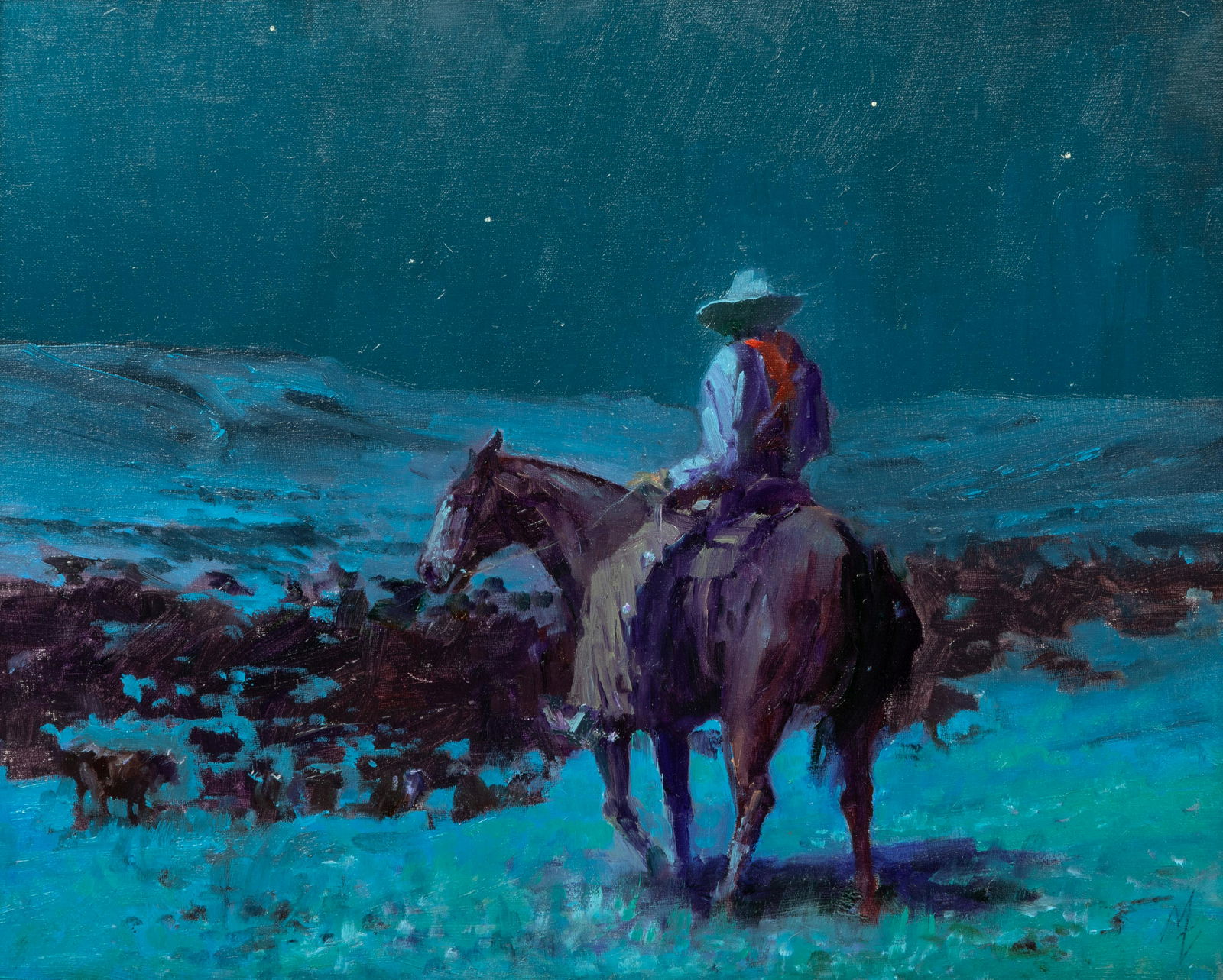 Michael Untiedt (American, b. 1952) Night Herd, 2010 (1 of 5)