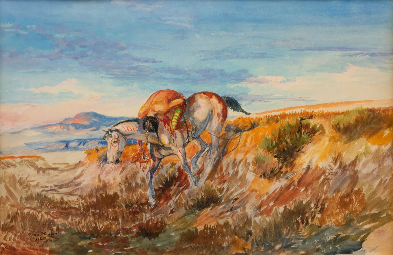 George Phippen (American, 1915-1966) Wounded Warrior (1 of 5)