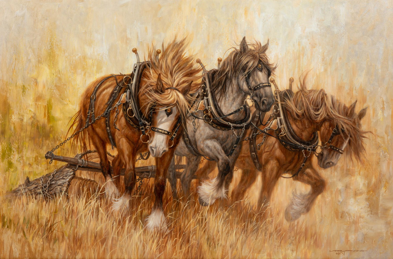 Larry Fanning (American, b. 1938) Horses, 2006 (1 of 5)