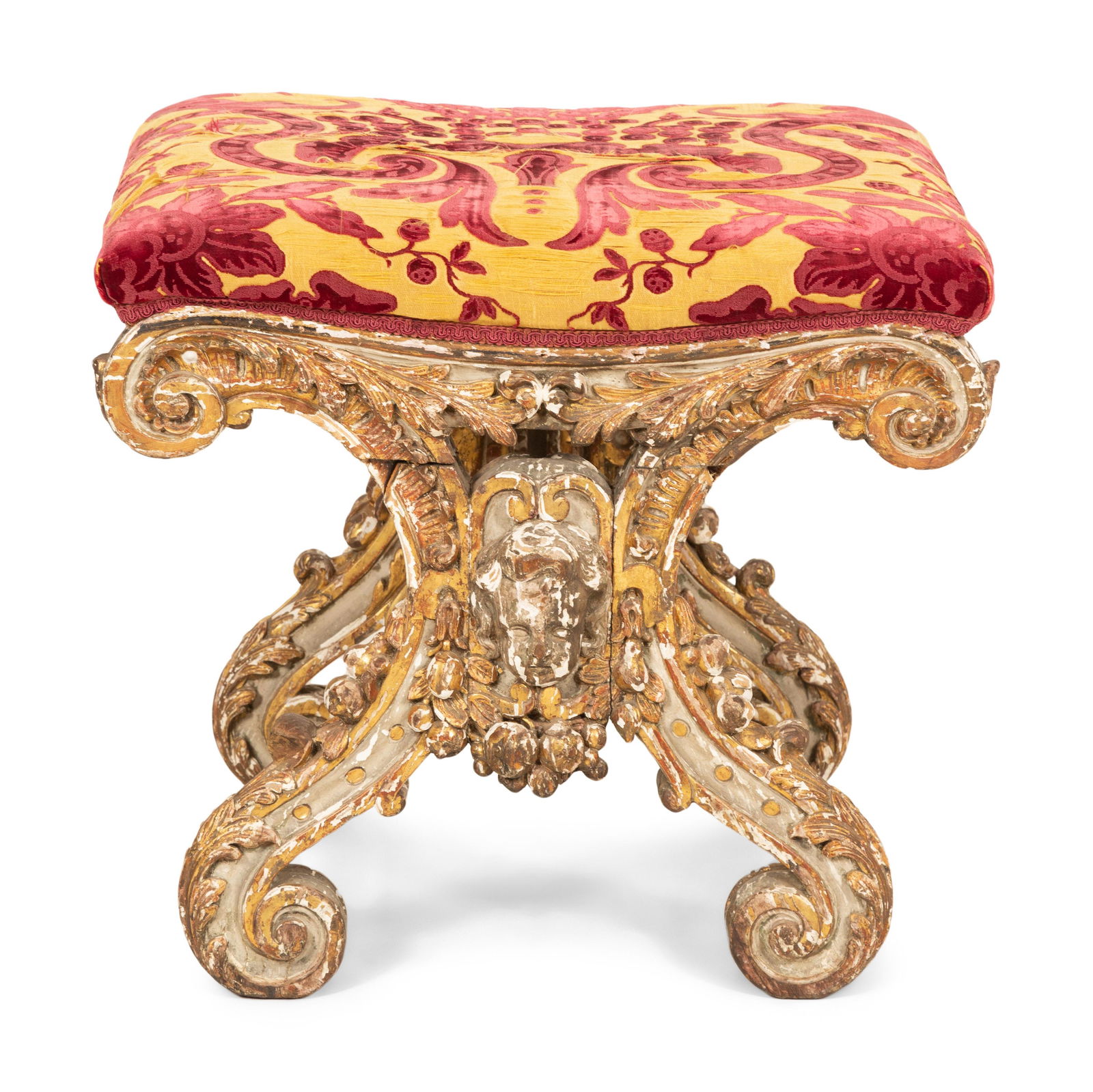 An Italian Giltwood X-form Stool (1 of 5)