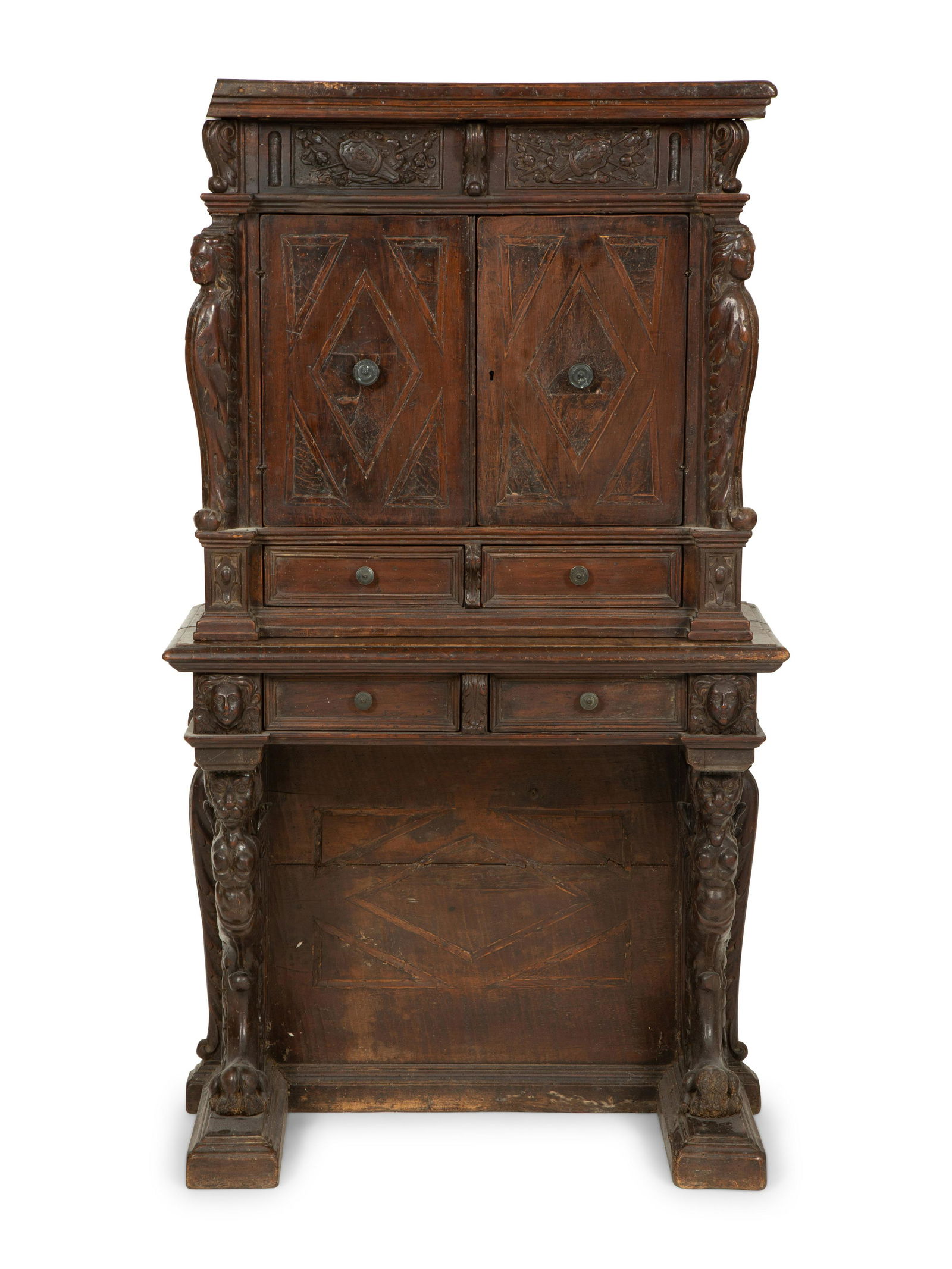 An Italian Carved Walnut Cabinet on Stand (1 of 5)