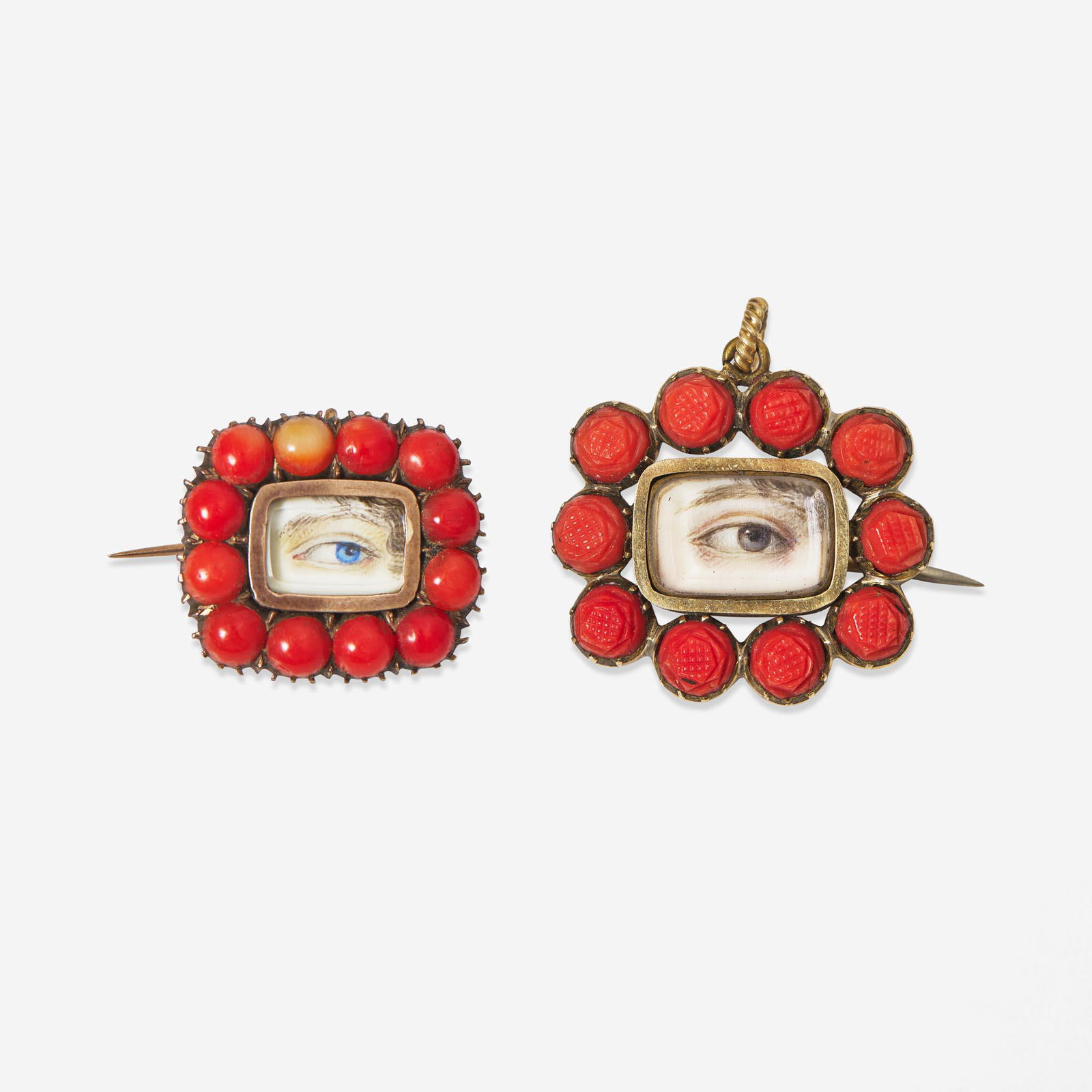 Two Georgian "Lover's Eye" brooches early 19th century (1 of 1)