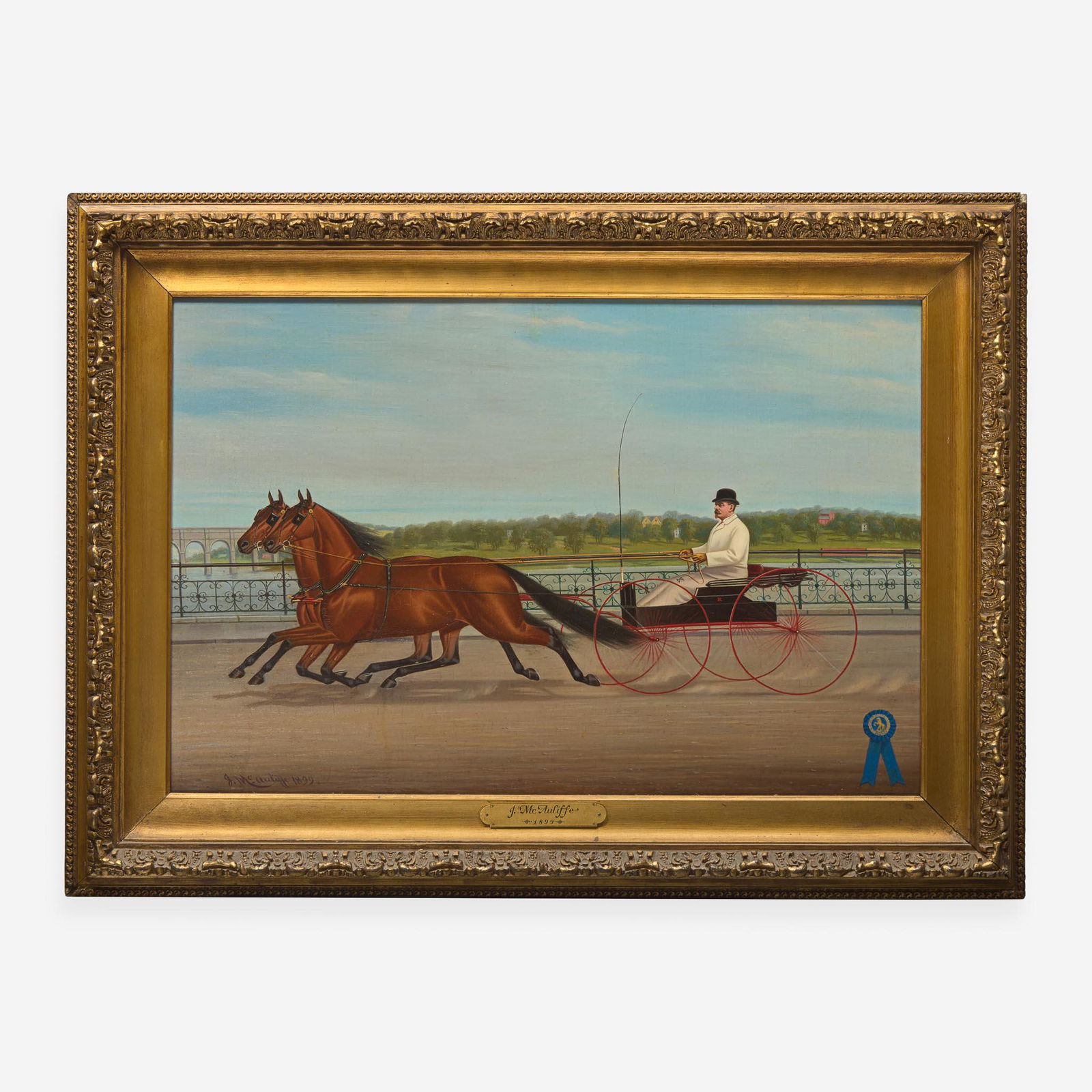 James J. McAuliffe (1848â€“1921) Colonel Lawrence Kip (1836-1899) and Pair of Blue Ribbon Trotters (1 of 2)