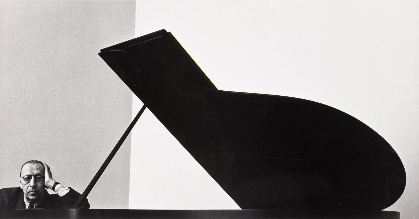 Arnold Newman (1918-2006) Igor Stravinsky, New York City, 1946: Arnold Newman (1918-2006) Igor Stravinsky, New York City, 1946 Oversized gelatin silver print, printed later, signed, titled and dated in pencil on the mount; copyright credit reproduction limitation