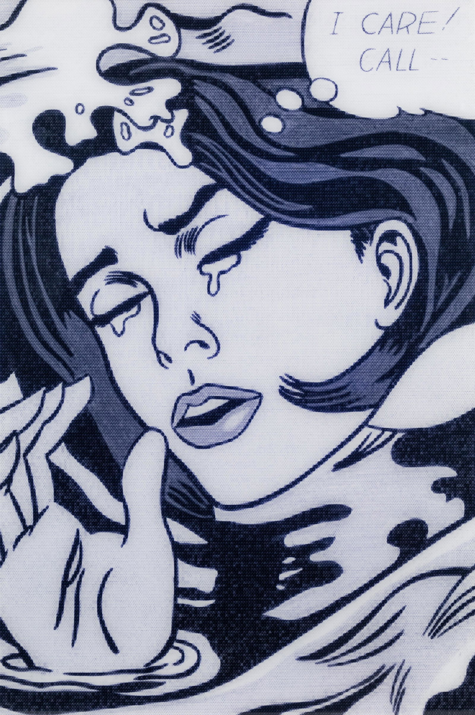 Alex Guofeng Cao (born 1969) I Care, After Lichtenstein, 2012: Alex Guofeng Cao (born 1969) I Care, After Lichtenstein, 2012 Archival pigment print, flush-mounted and printed c. 2012, accompanied by a Certificate of Authenticity. image/ flush-mount: 60 x 39 7/8in