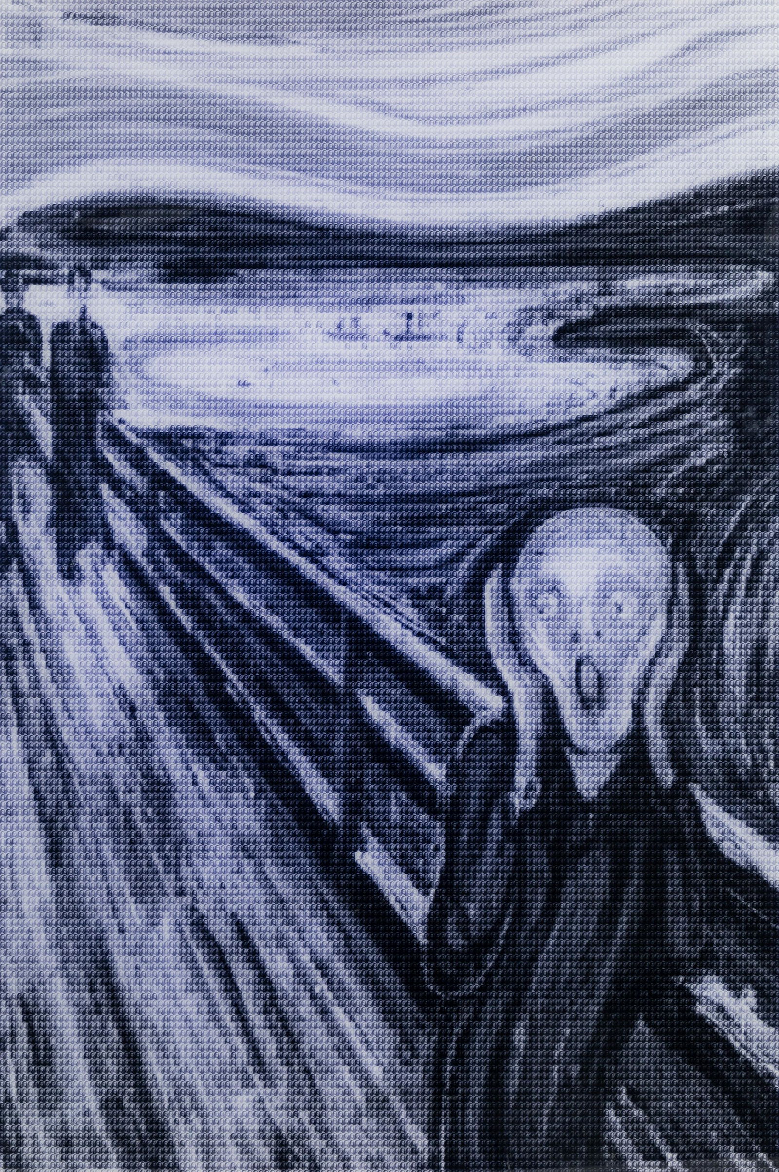 Alex Guofeng Cao (born 1969) Munch Scream vs Mona Lisa Smile, 2013: Alex Guofeng Cao (born 1969) Munch Scream vs Mona Lisa Smile, 2013 Archival pigment print, flush-mounted and printed c. 2013, accompanied by a Certificate of Authenticity. image/ flush-mount: 60 x 40i