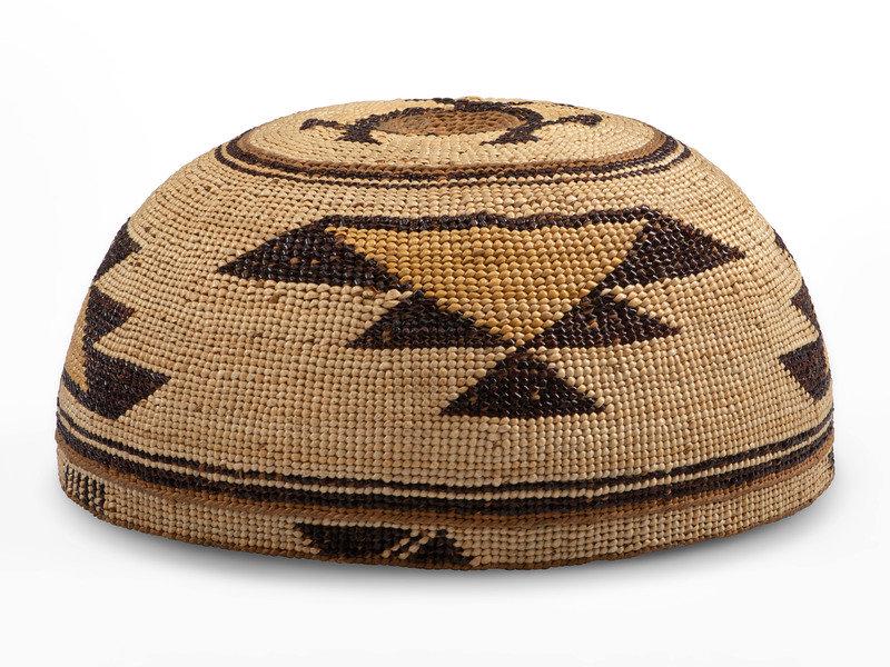 Northern California Basketry Hat: Northern California Basketry Hat first half 20th century height 3-1/2 inches x diameter 7 inches This lot is located in Cincinnati.