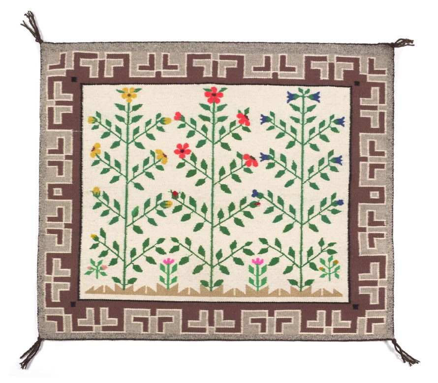 A Navajo Weaving, Teec Nos Pos,: A Navajo Weaving, Teec Nos Pos, weaver Hilda Begay.