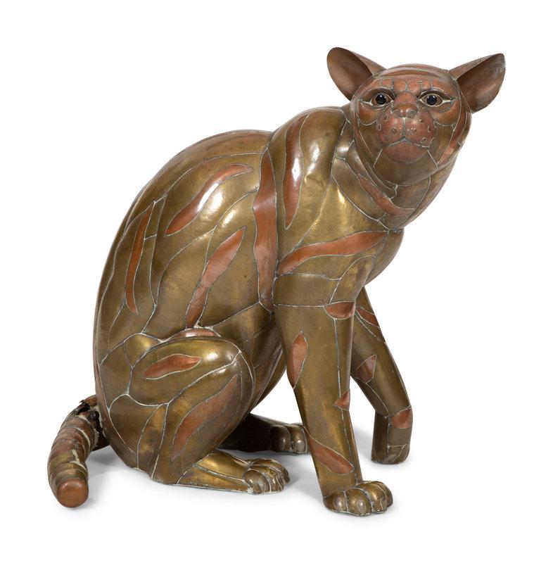 Sergio Bustamante (Mexican, b. 1949) Panther: Sergio Bustamante (Mexican, b. 1949) Panther brass 33 x 32 x 24 inches. Property of a Palm Beach Collector Size 33 x 32 x 24 inches.