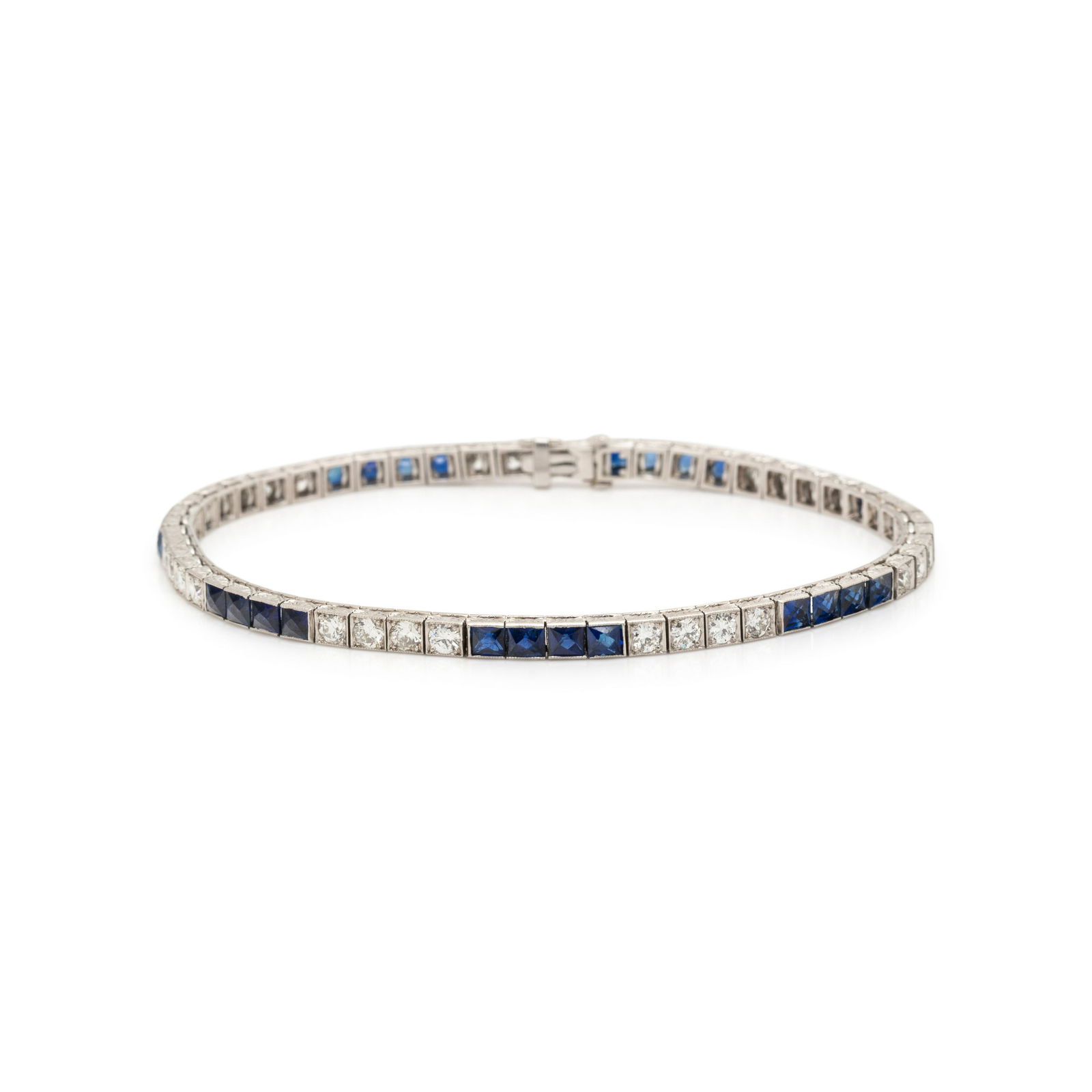 ART DECO, DIAMOND AND SAPPHIRE BRACELET (1 of 2)