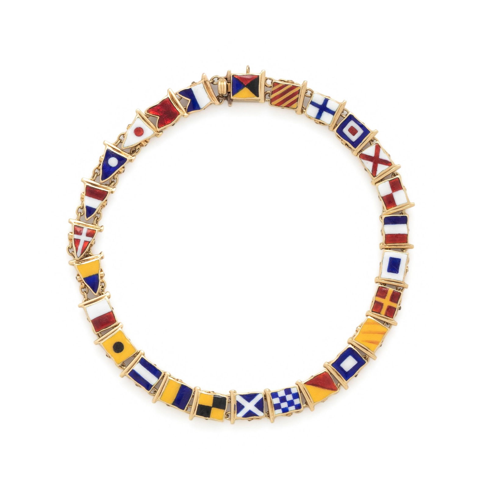 ANTIQUE, NAUTICAL FLAG BRACELET (1 of 3)