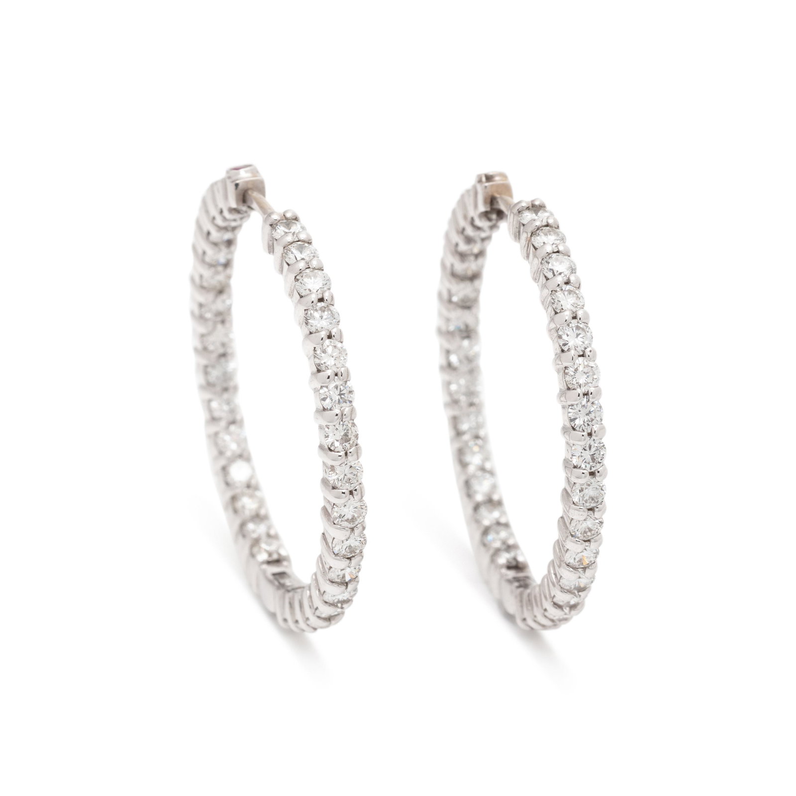 ROBERTO COIN, DIAMOND HOOP EARRINGS (1 of 2)