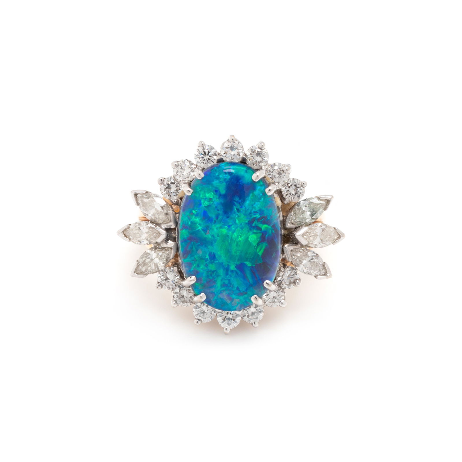 BLACK OPAL AND DIAMOND RING (1 of 3)