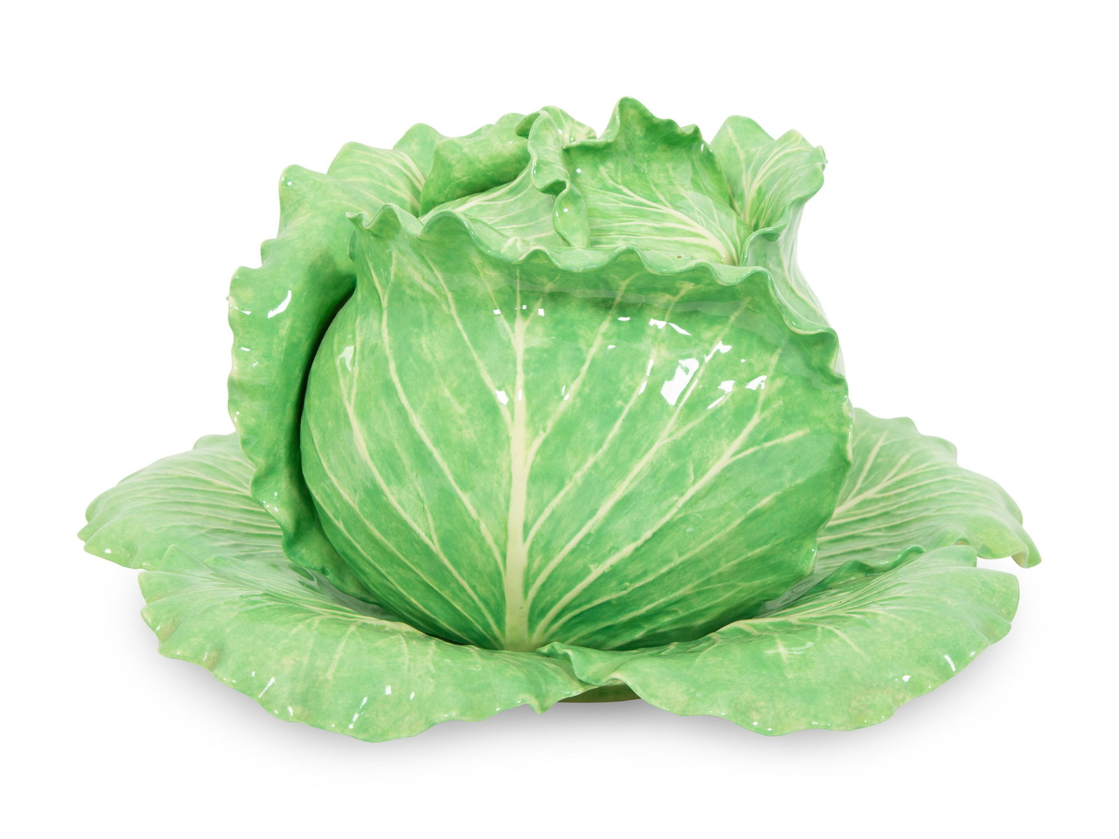 A Dodie Thayer Lettuce Ware Tureen and Underplate (1 of 4)