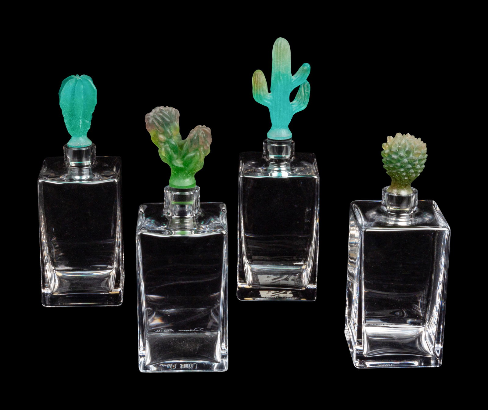 Four Daum Pâte-de-Verre Cactus Decanters (1 of 3)