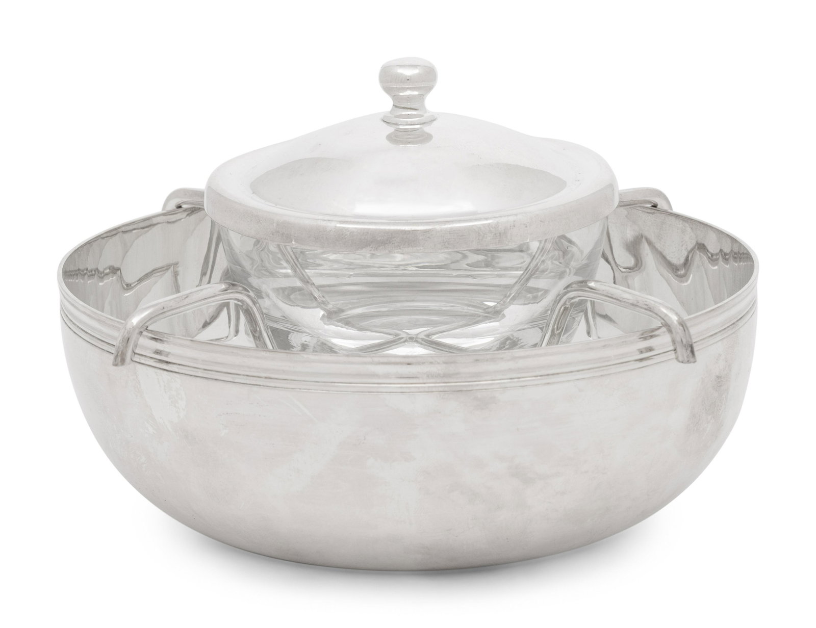 A Christofle Silver-Plate and Glass Caviar Server (1 of 3)