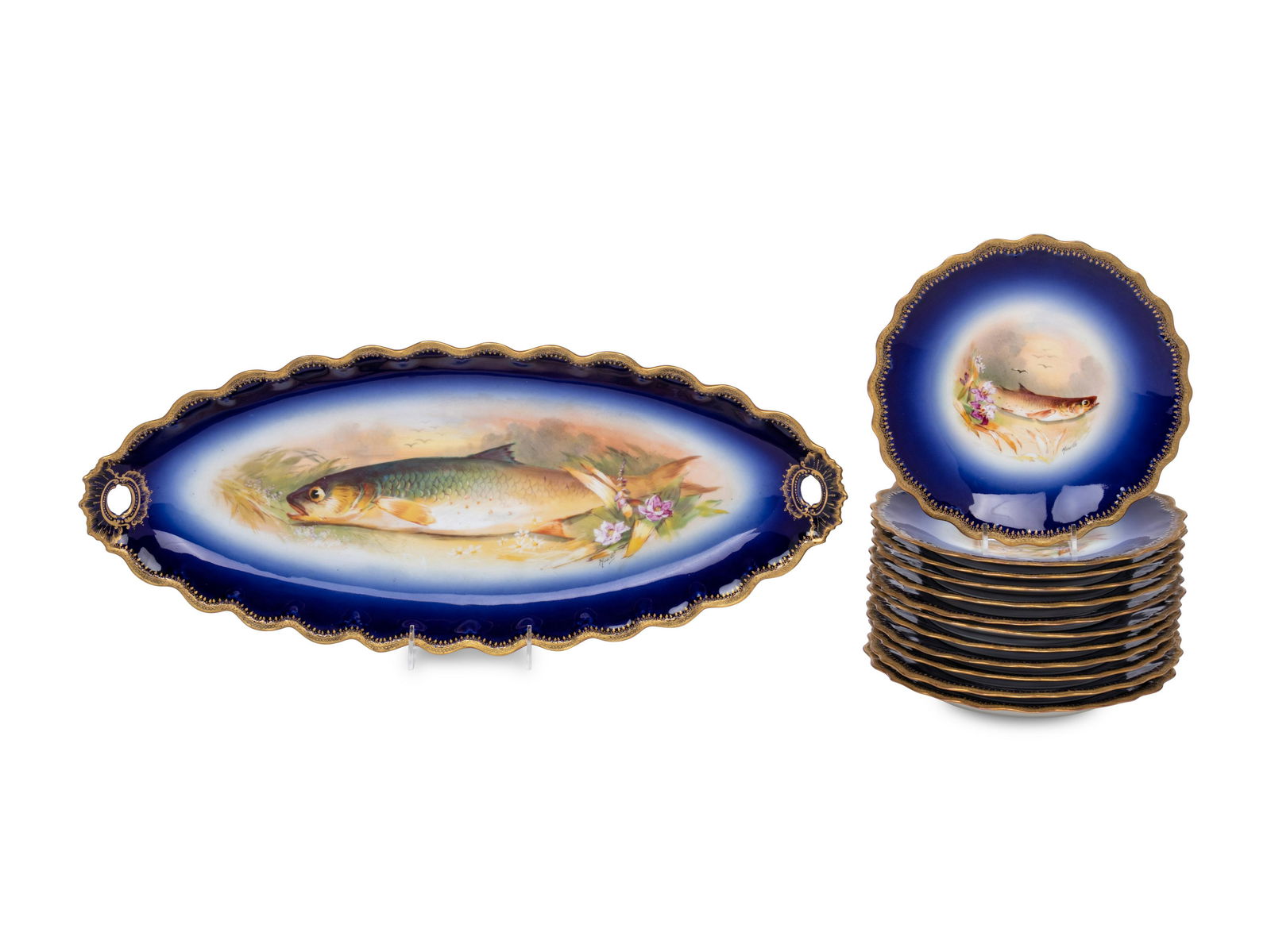 A Limoges Porcelain Fish Service (1 of 4)