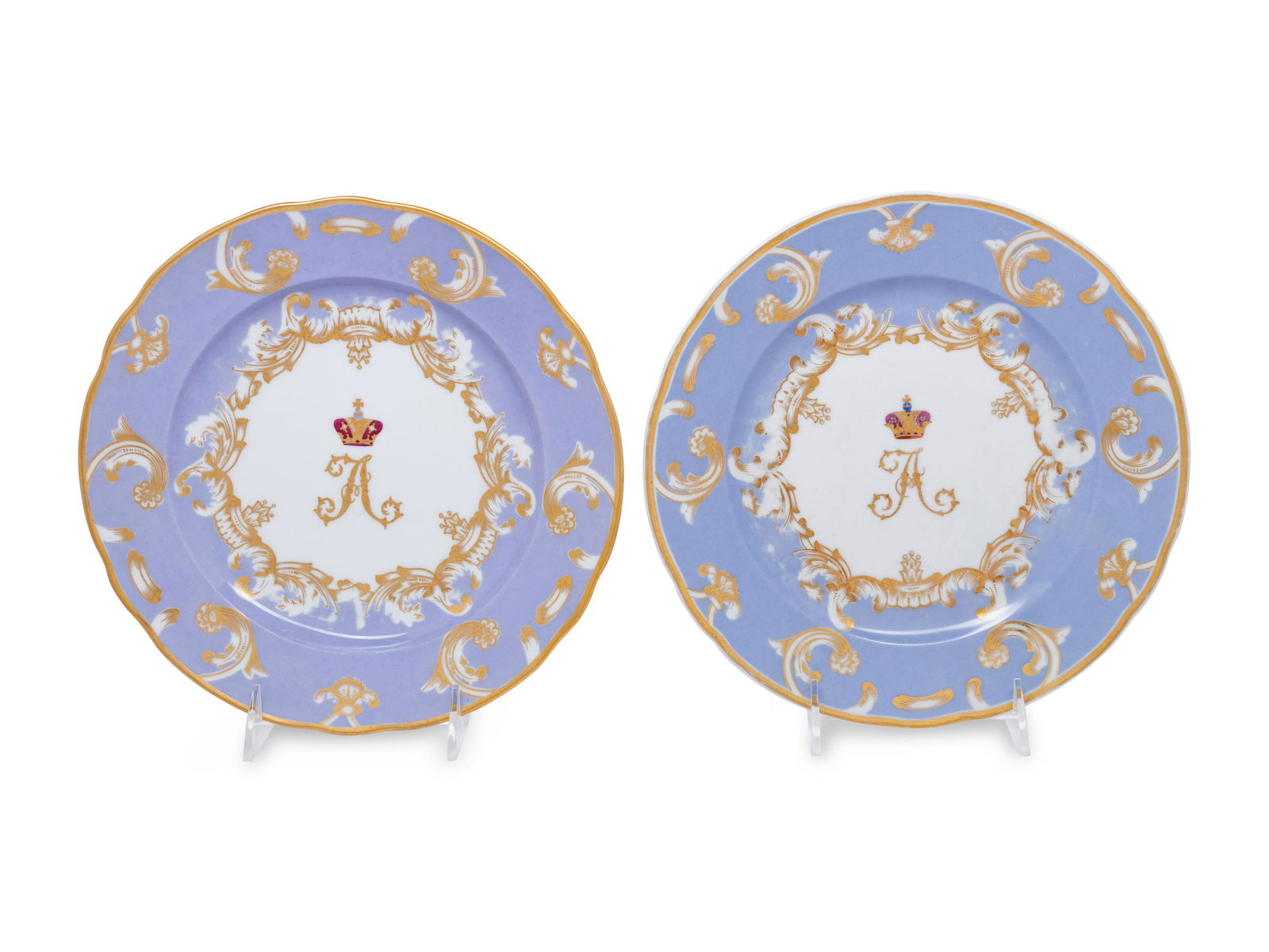 Two Russian Porcelain Plates from the Farm Palace Banquet Service (1 of 3)