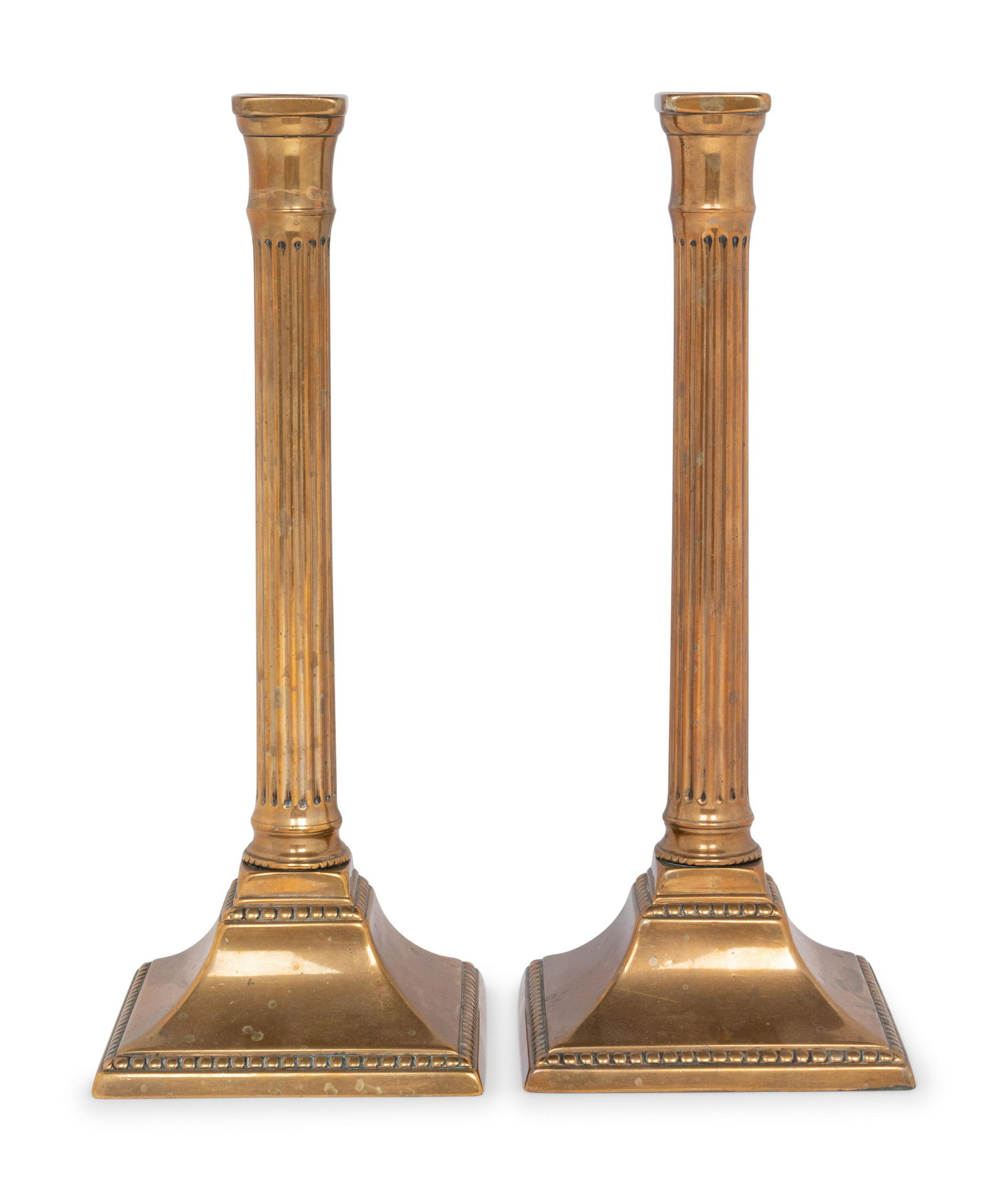 A Pair of George III Bronze Candlesticks (1 of 3)