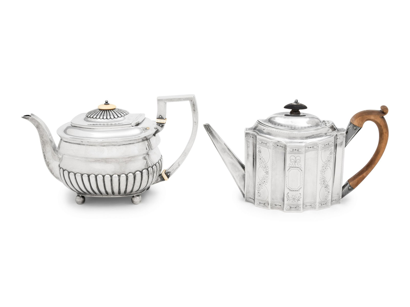 Two George III Silver Teapots (1 of 6)