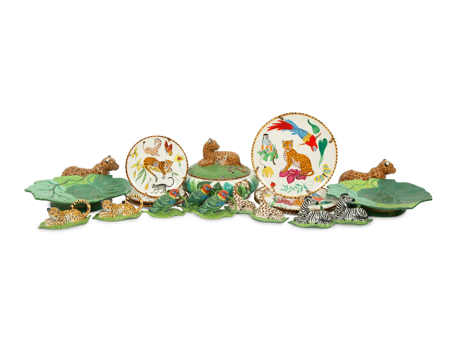 A Group of Lynn Chase Jungle Jubilee Tableware (1 of 6)