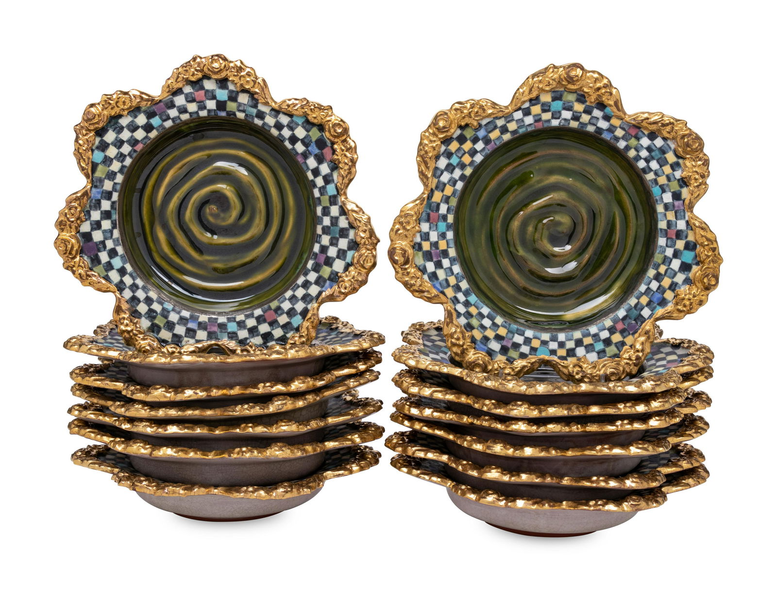 A Set of Fourteen MacKenzie-Childs Evervolving Ceramic Bowls (1 of 4)