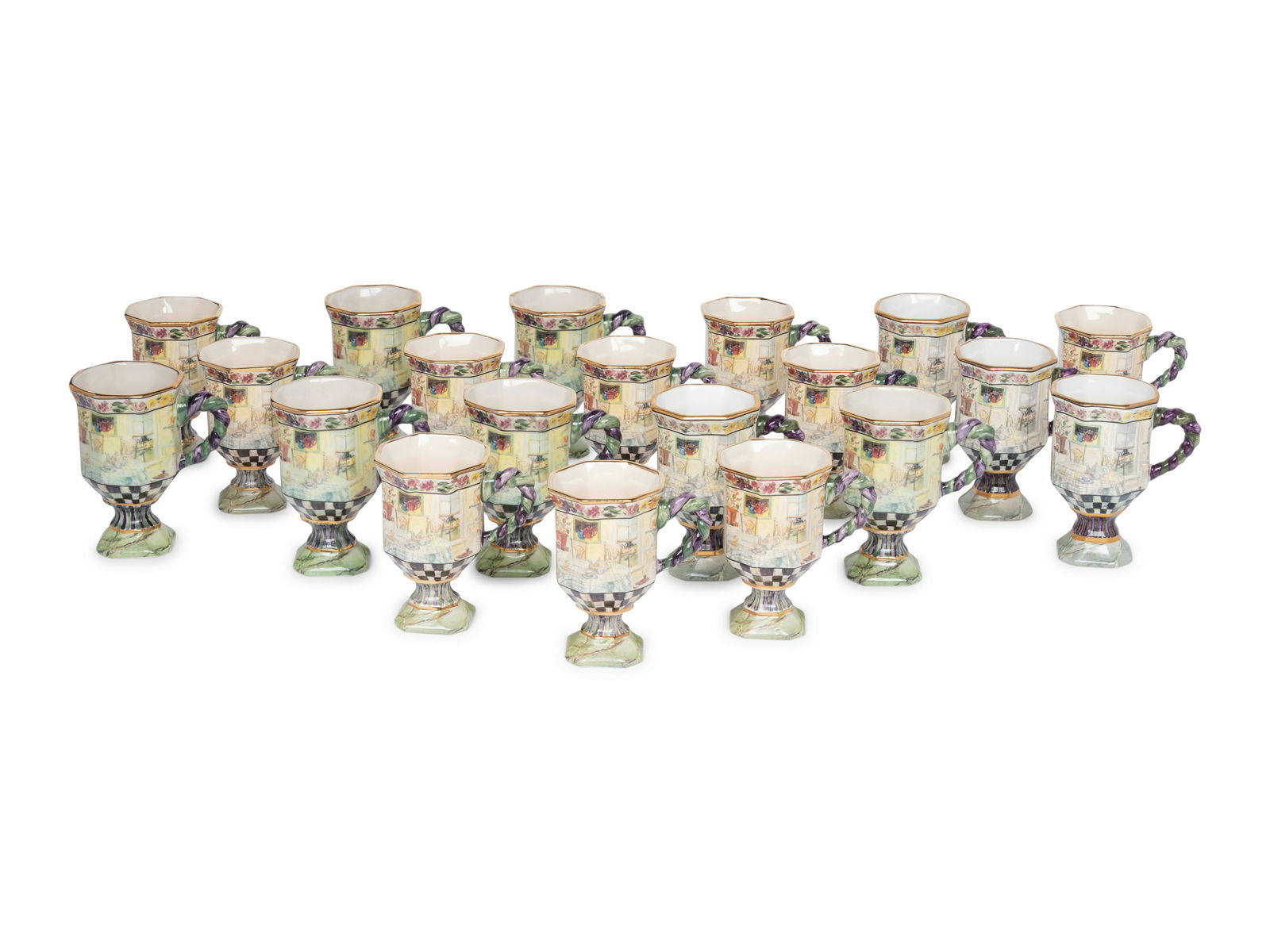 A Set of Twenty-One MacKenzie-Childs MacLachlan Ceramic Mugs (1 of 7)