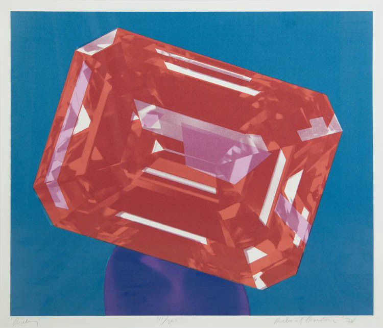 Richard Bernstein, (American, 1939-2002), Ruby, 1: Richard Bernstein (American, 1939-2002) Ruby, 1978 lithograph edition 111/200, signed Richard Bernstein dated and titled (lower right) 23 1/2 x 27 3/4 inches.