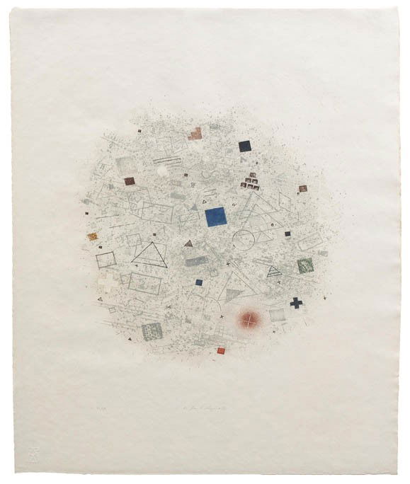 David Shapiro, (American, b. 1944), Untitled, 198: David Shapiro (American, b. 1944) Untitled, 1980 etching edition 43/50, signed David Shapiro (lower center) 12 x 11 inches.