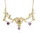 479: A 14 Karat Yellow Gold, Amethyst and Seed Pearl Ne